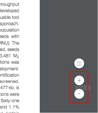 The Zoom options in the Workspace PDF reader